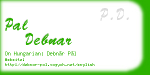 pal debnar business card